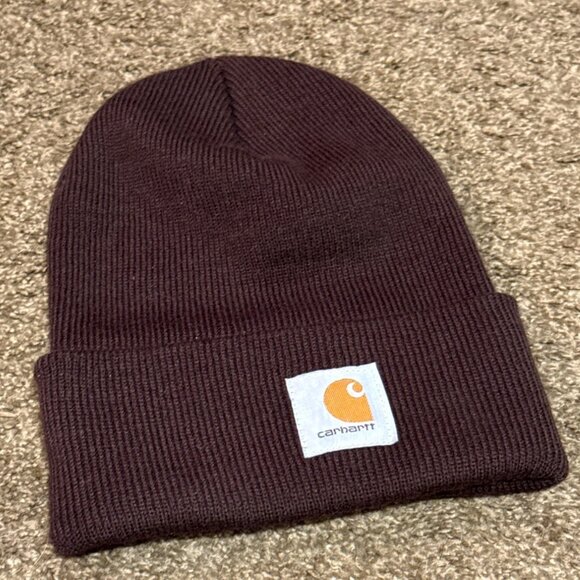 Carhartt Acrylic Watch Hat OS Dark Brown Outdoor Fall Winter Gorpcore - Picture 1 of 4